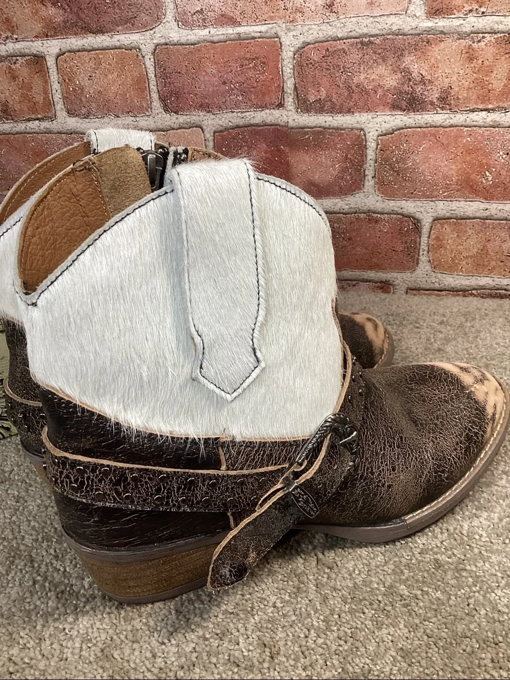 Sterling River Womens Western ankle boots booties size 8